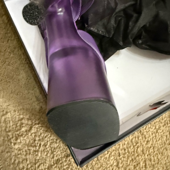 Pleaser Purple Platform Stiletto Sandals - Picture 4 of 11